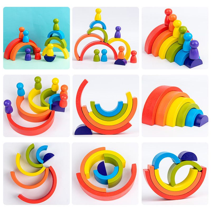 Rainbowbalance | Kleuren En Vormen Ontdekken - Educatieve Stapelblokken