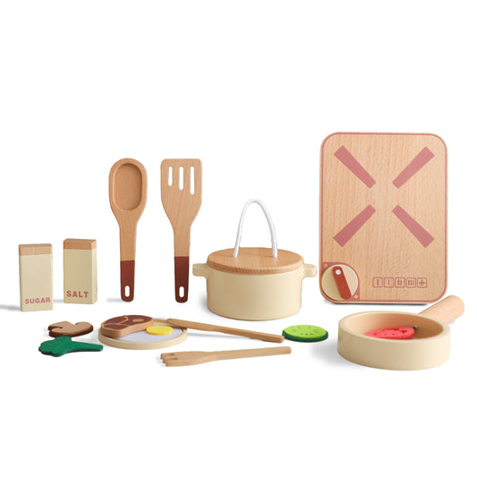 Minicooks | Spelenderwijs Leren En Bakken - Houten Speelkeuken Set