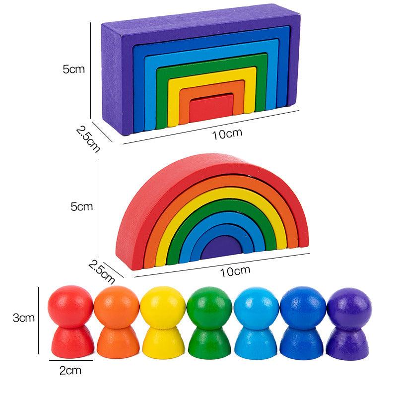 Rainbowbalance | Kleuren En Vormen Ontdekken - Educatieve Stapelblokken