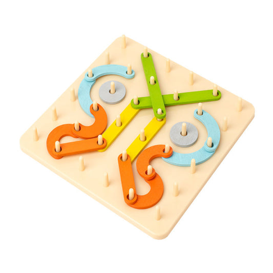 Nailartpuzzle | Creatief Bouwen Met Hout En Spijkers - Montessori Puzzelset