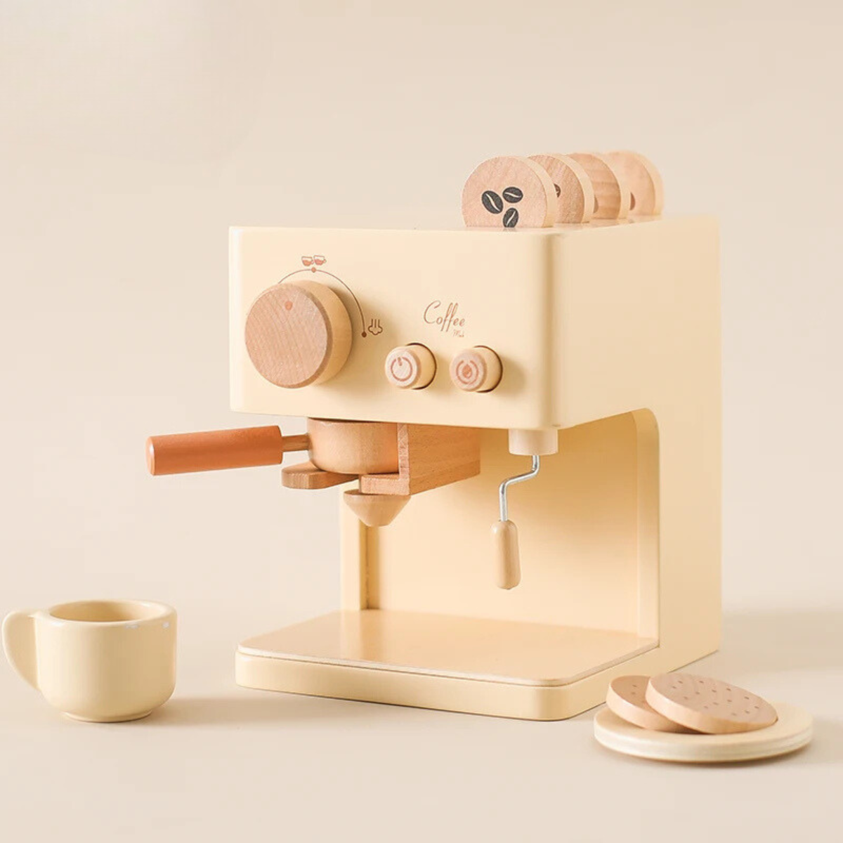 Cafékids | Fantasie En Motoriek Ontwikkelen - Houten Koffiezet Set