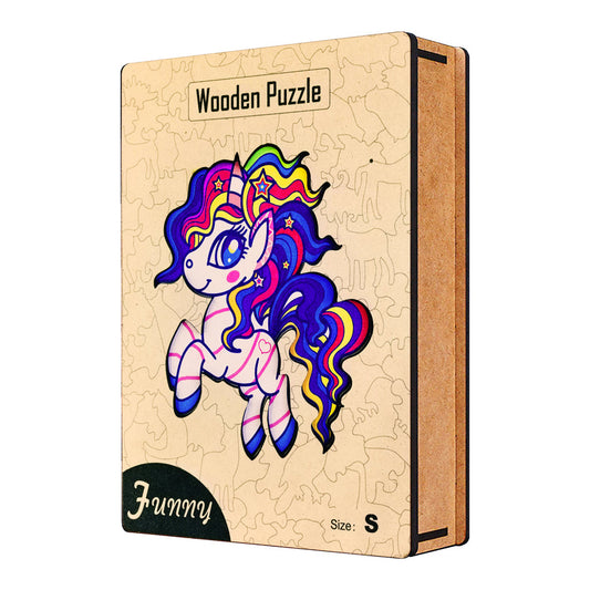 Unipuzzle | Magische Eenhoorn Puzzel - Houten Puzzel