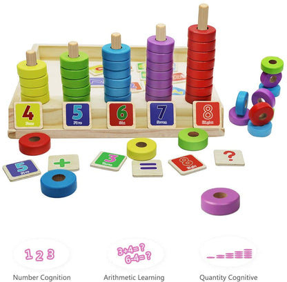 Numberfun | Ontdek Cijfers En Vormen - Houten Rekenbord