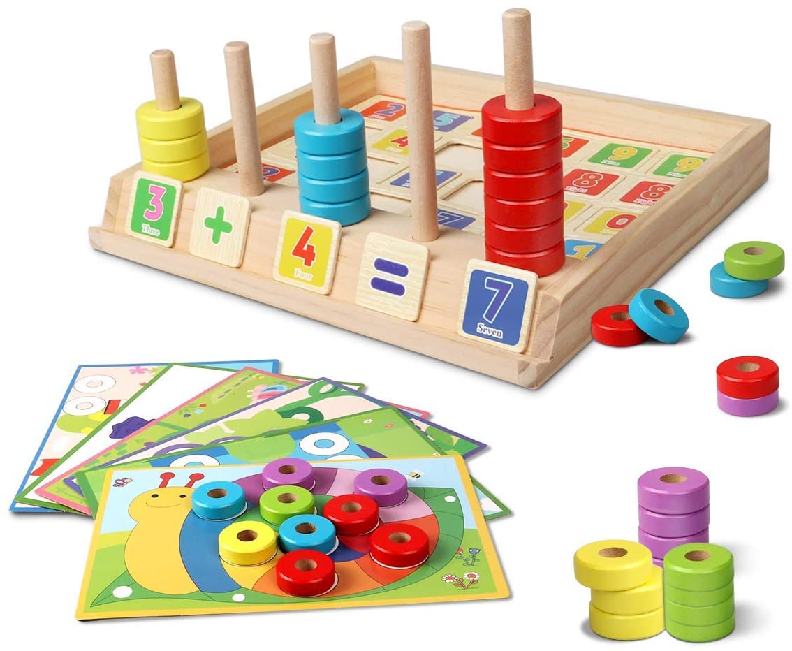 Tallytots | Kleurrijk Leren Tellen En Rekenen - Houten Rekenspel