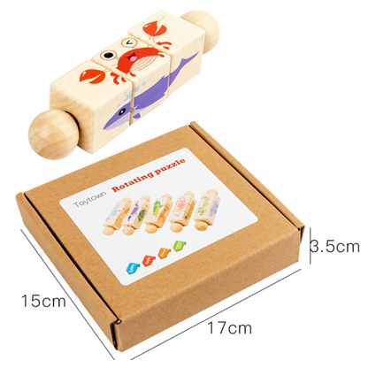 Rotatepuzzle | Draaien En Ontdekken - Houten Puzzle
