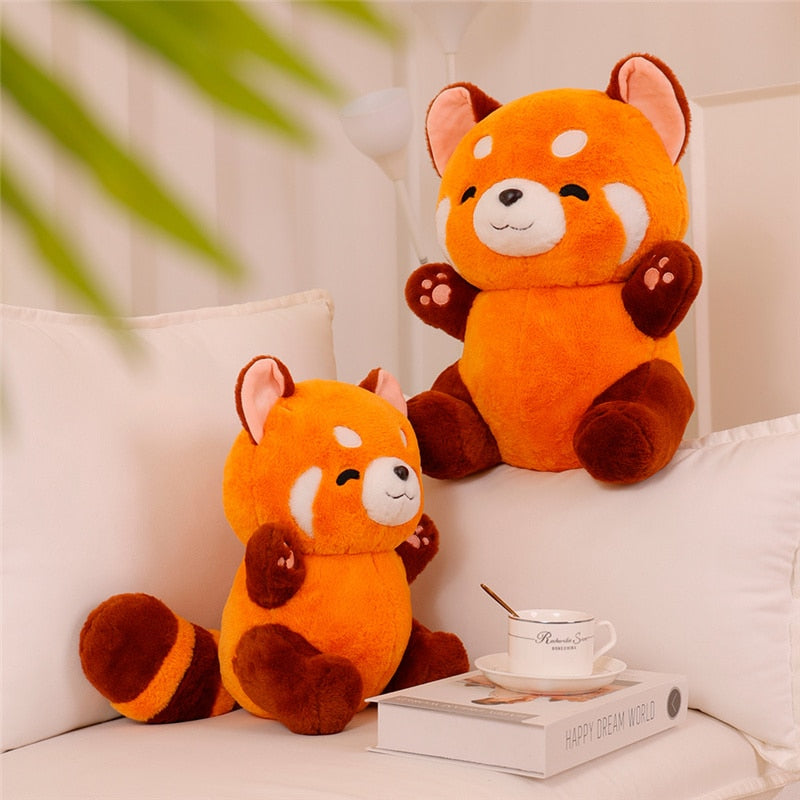 Fluffypanda | Zachte Rode Panda - Pluche Knuffel