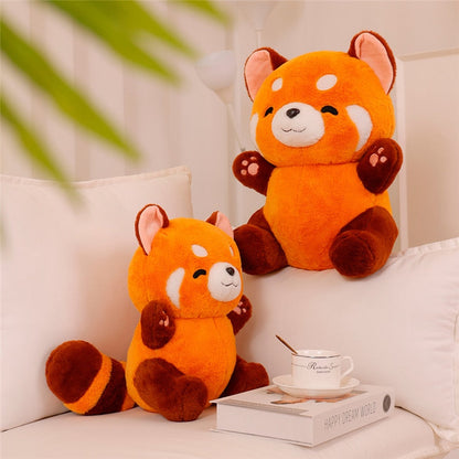 Fluffypanda | Zachte Rode Panda - Pluche Knuffel
