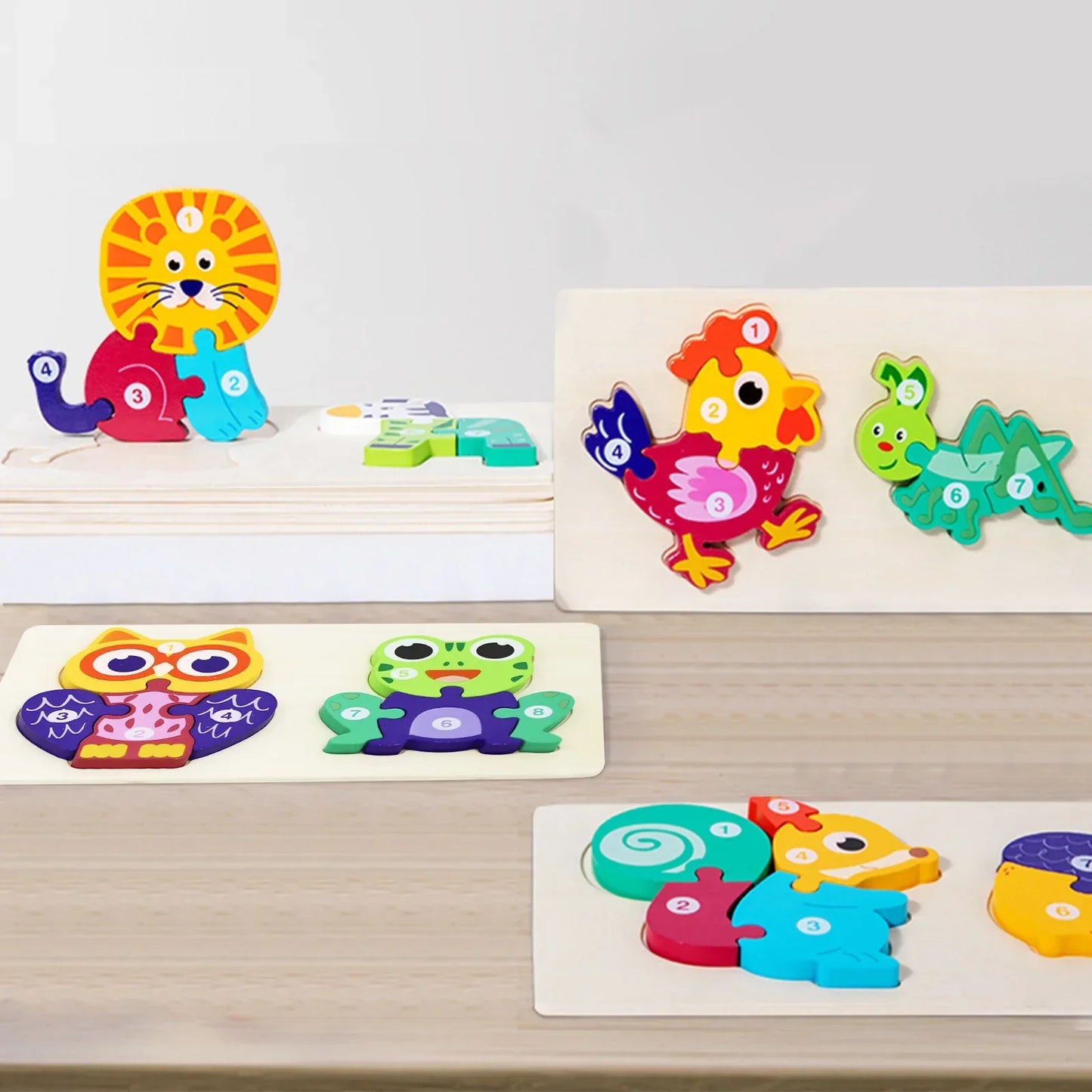 Zooshapes | Kleurrijke Dieren En Logica Trainen - Houten Puzzel