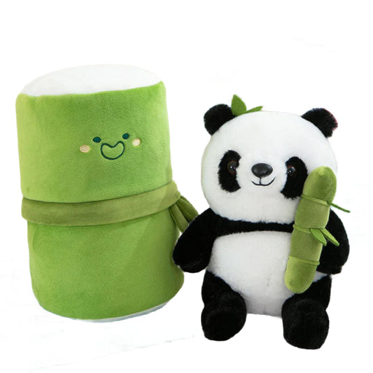 Pandasnug | Panda Met Klein Bamboevriendje - Knuffelset