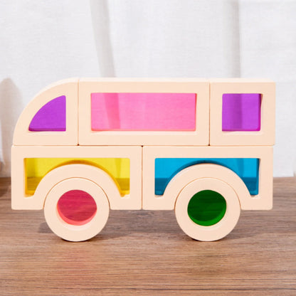 Colorblocks | Spelen Met Licht En Kleur - Montessori Houten Bouwstenen