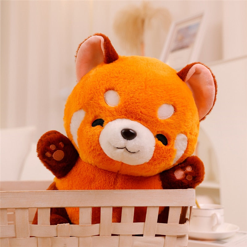 Fluffypanda | Zachte Rode Panda - Pluche Knuffel