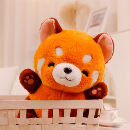 Fluffypanda | Zachte Rode Panda - Pluche Knuffel