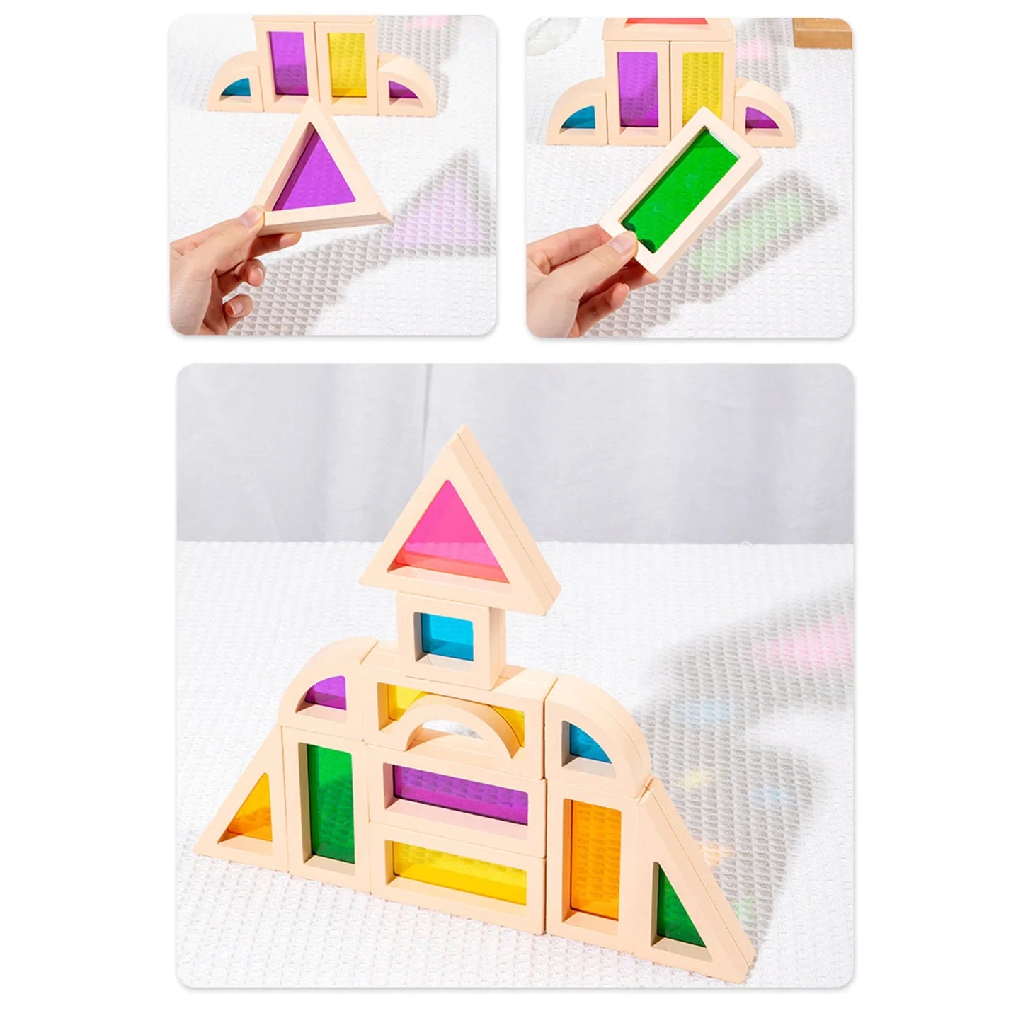 Colorblocks | Spelen Met Licht En Kleur - Montessori Houten Bouwstenen