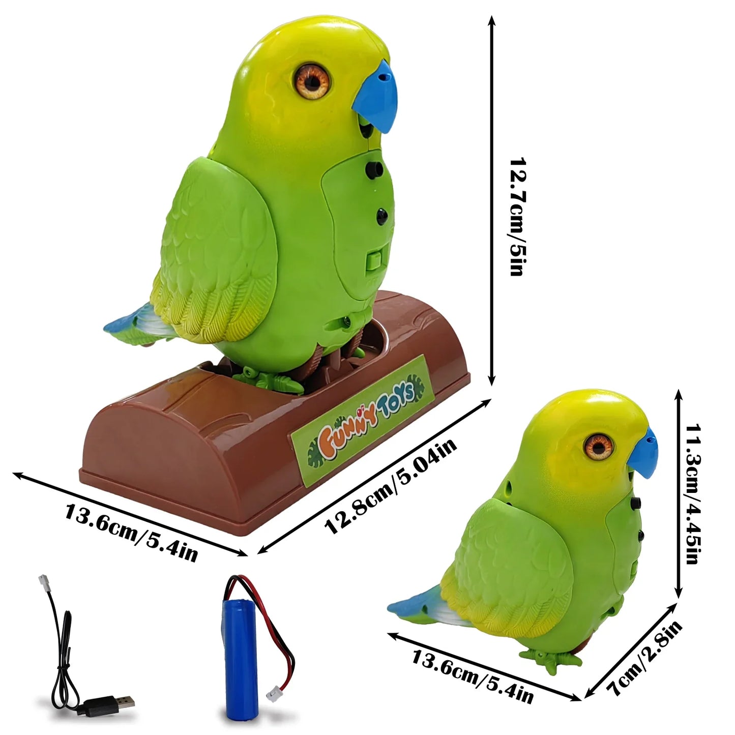 Talkiebird | Praat En Beweegt Mee - Interactieve Papegaai