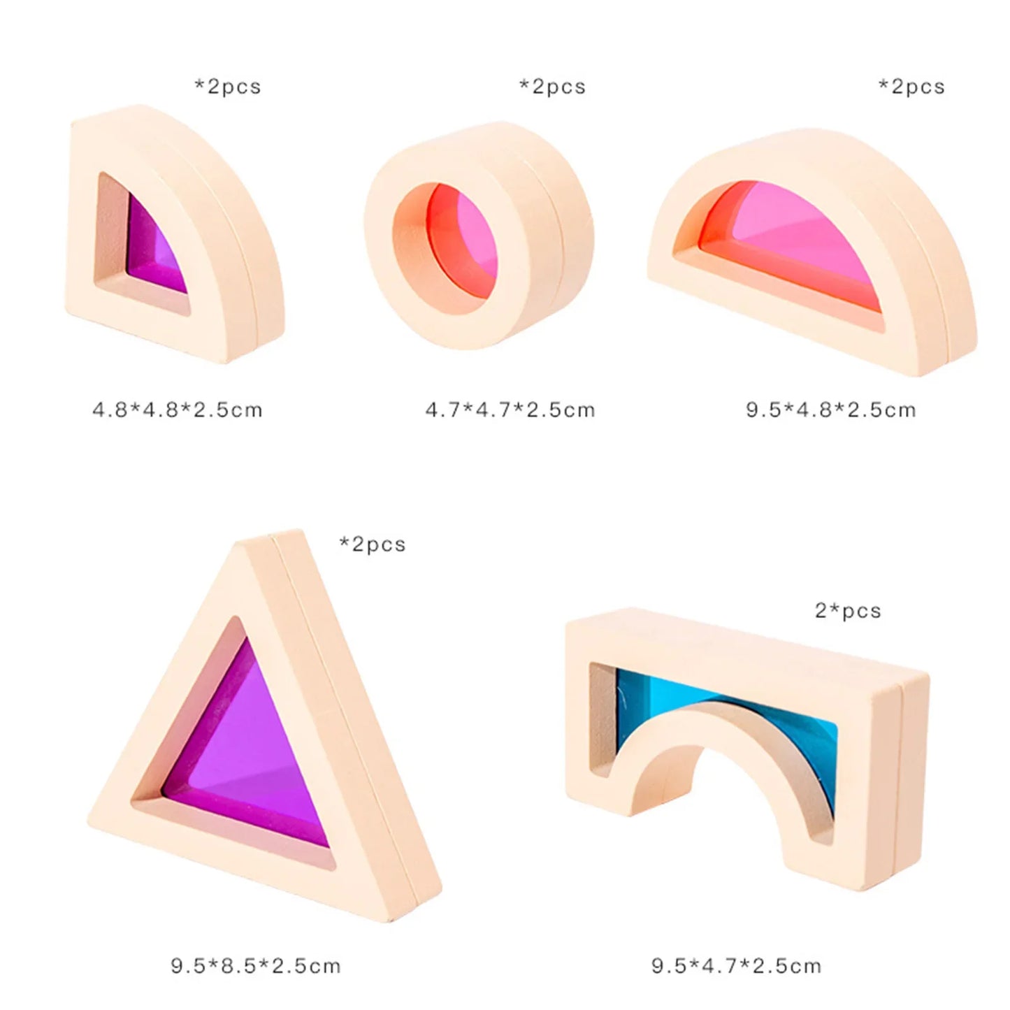 Colorblocks | Spelen Met Licht En Kleur - Montessori Houten Bouwstenen