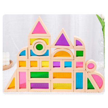 Colorblocks | Spelen Met Licht En Kleur - Montessori Houten Bouwstenen