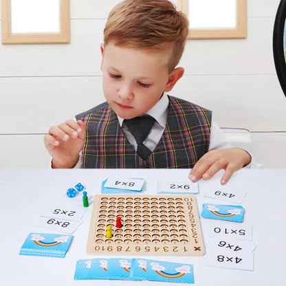 Mathmaster | Spelenderwijs Keersommen Leren - Educatief Houtenspel