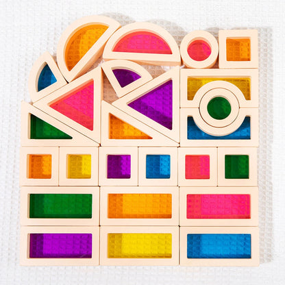 Colorblocks | Spelen Met Licht En Kleur - Montessori Houten Bouwstenen