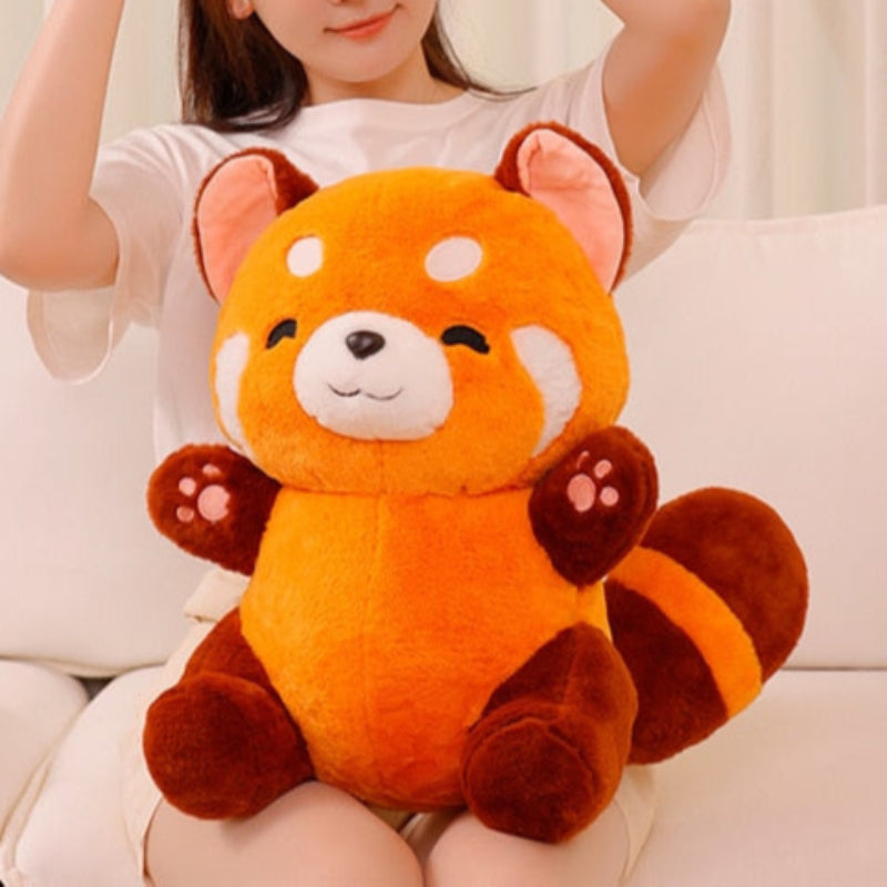 Fluffypanda | Zachte Rode Panda - Pluche Knuffel
