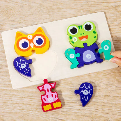 Zooshapes | Kleurrijke Dieren En Logica Trainen - Houten Puzzel