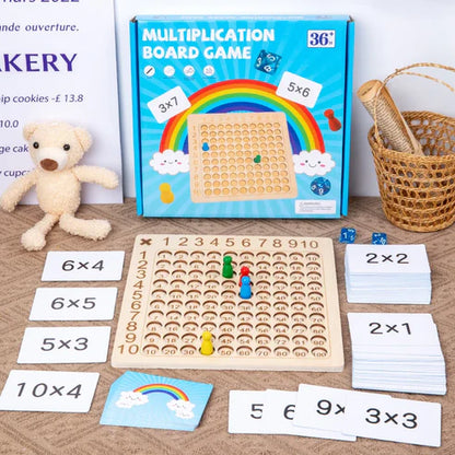 Mathmaster | Spelenderwijs Keersommen Leren - Educatief Houtenspel