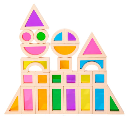 Colorblocks | Spelen Met Licht En Kleur - Montessori Houten Bouwstenen