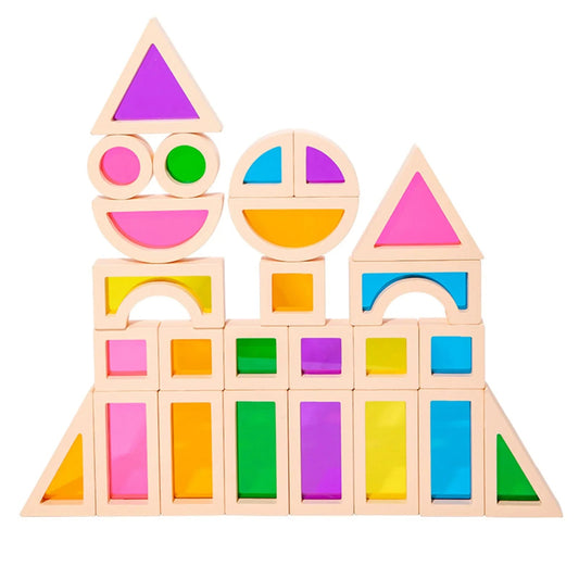 Colorblocks | Spelen Met Licht En Kleur - Montessori Houten Bouwstenen