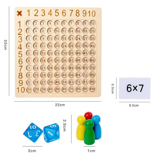 Mathmaster | Spelenderwijs Keersommen Leren - Educatief Houtenspel
