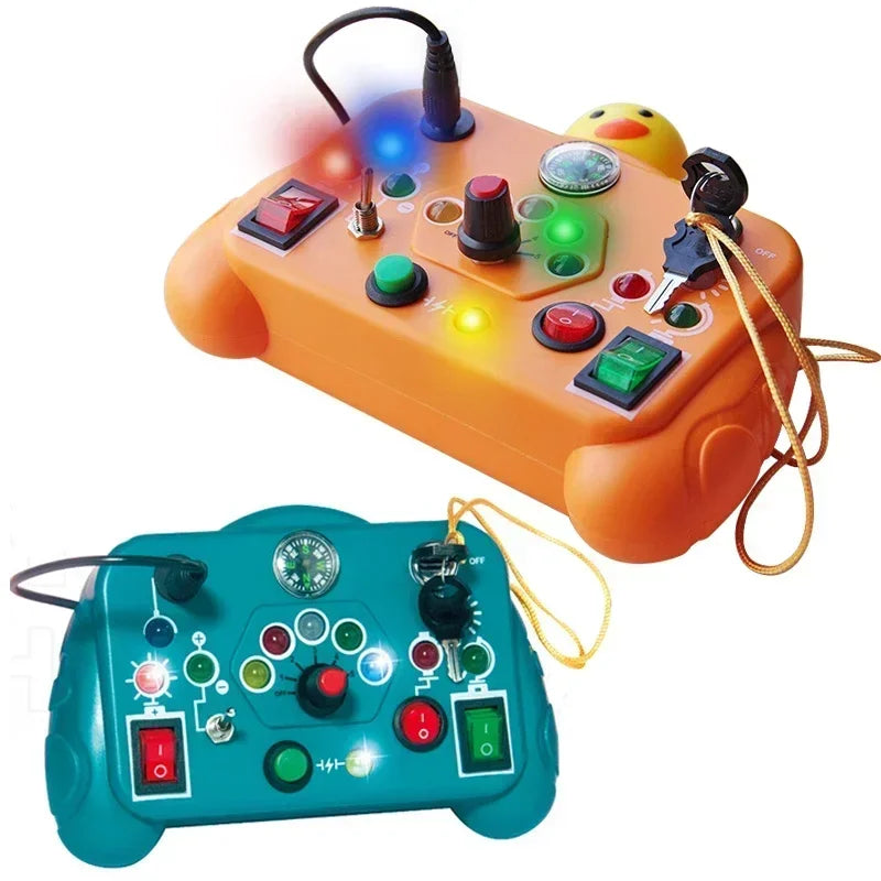 Busyboard  | Ontdek Schakelaars En Lichtjes - Montessori Speelbord