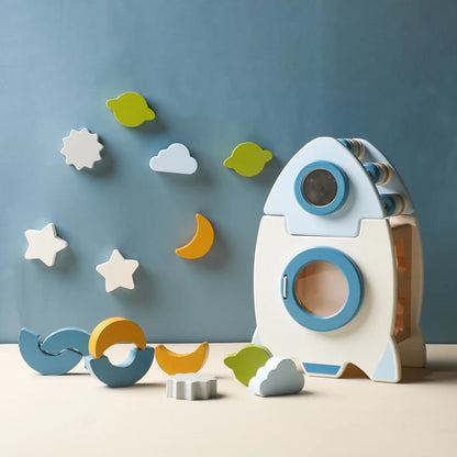 Rocketplay Blocks | Bouw Je Droomraket - Houten Raketset