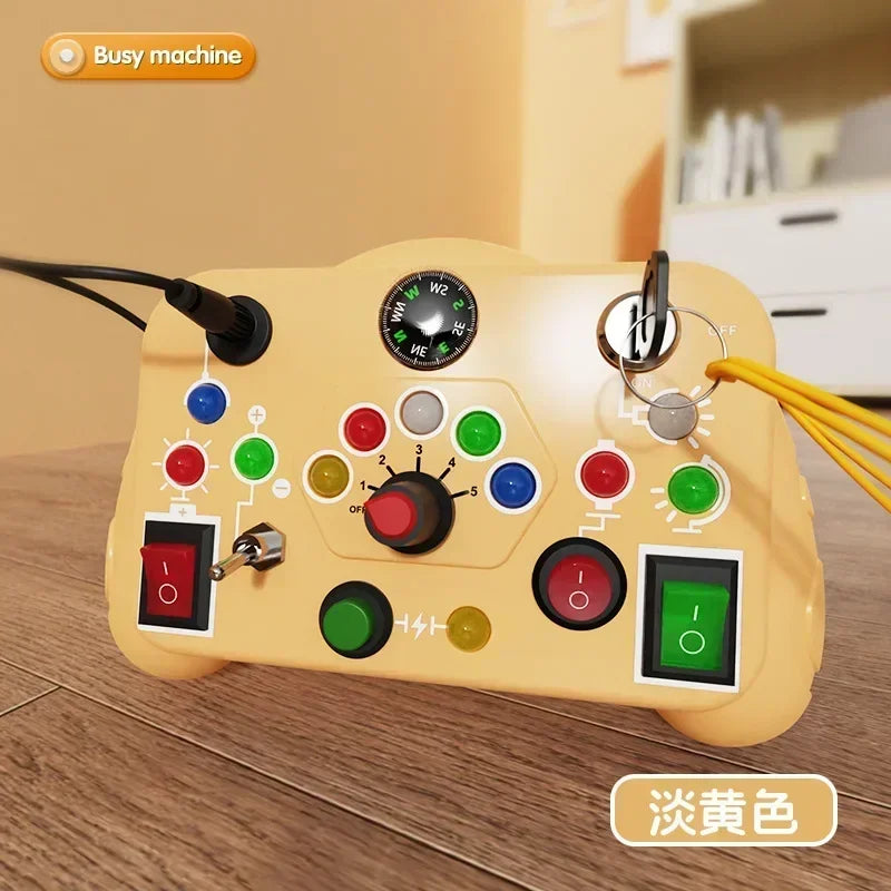 Busyboard  | Ontdek Schakelaars En Lichtjes - Montessori Speelbord