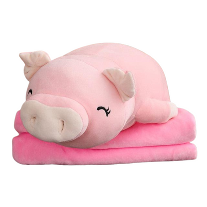 Piggyhug | Zacht Varkentje Met Warm Dekentje - Knuffel