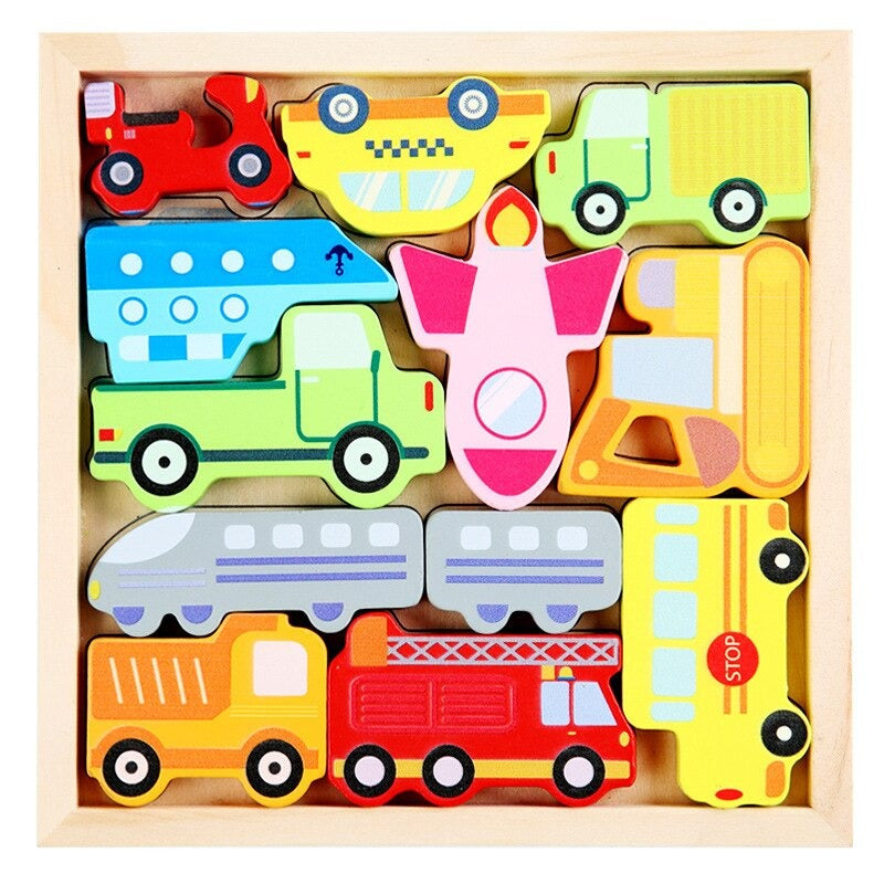 Totspuzzle | Perfect Voor Kleine Handjes - Houten Vormenpuzzel