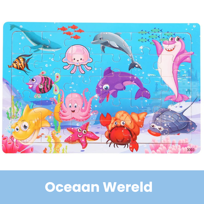 Geopuzzle |  Ontwikkel Vaardigheden Met Dieren En Voertuigen - Houten Puzzel