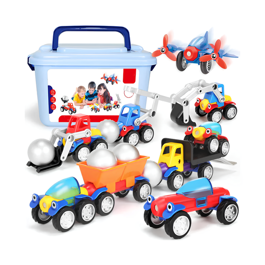 MagnetoRacer | Bouwen en creëre - Magnetische voertuigen set