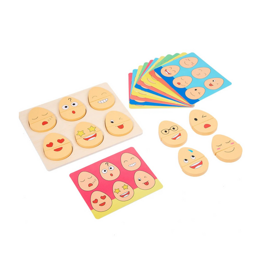 Feelingsplay | Leren En Combineren Met Emoties - Houten Puzzel