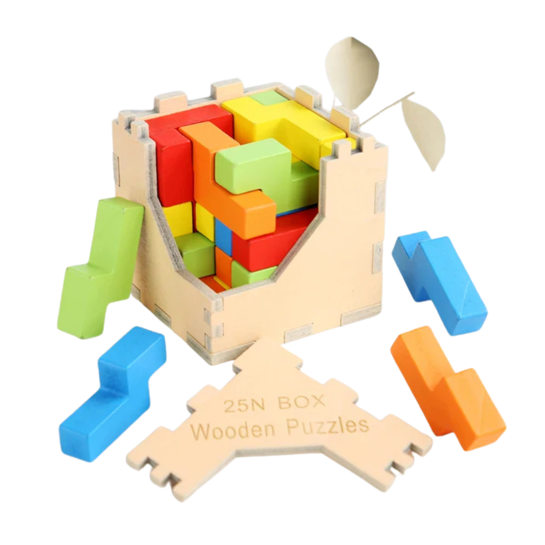 Puzzleplay | Slimme Combinaties Maken - 3D Houten Tetris