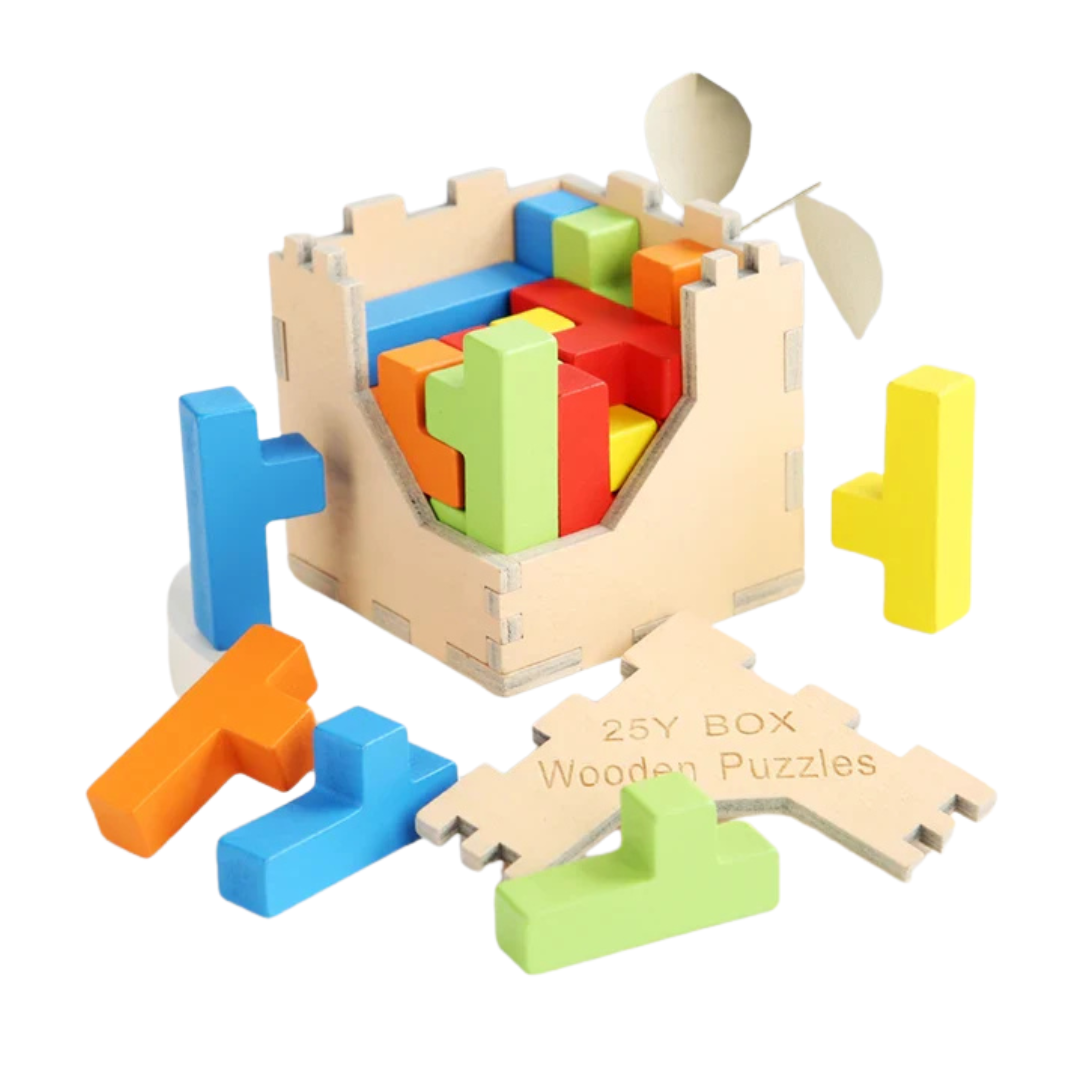 Puzzleplay | Slimme Combinaties Maken - 3D Houten Tetris