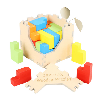 Puzzleplay | Slimme Combinaties Maken - 3D Houten Tetris