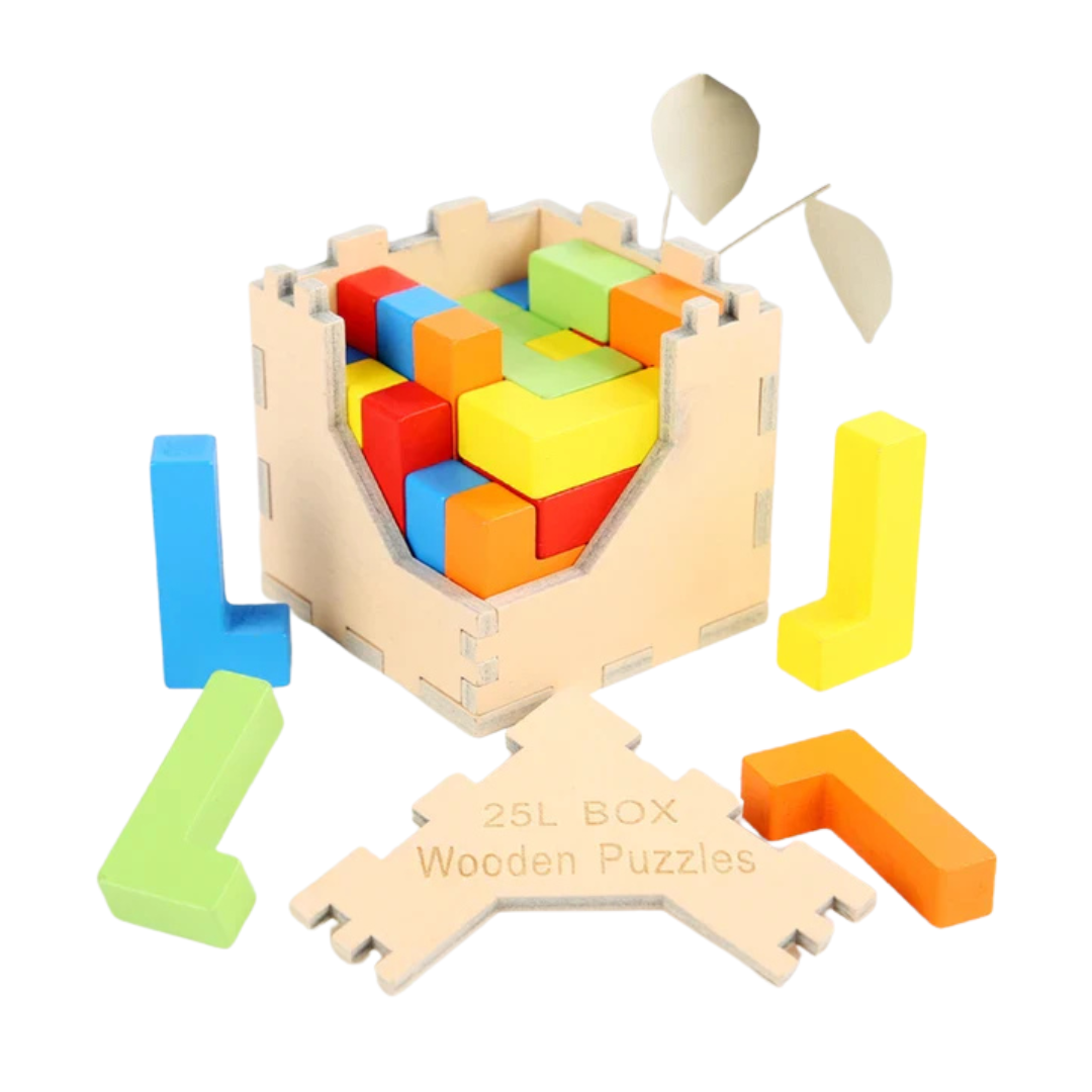 Puzzleplay | Slimme Combinaties Maken - 3D Houten Tetris
