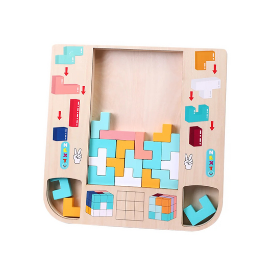 Tetrastack | Spelenderwijs Logisch Denken - Houten Puzzelspel