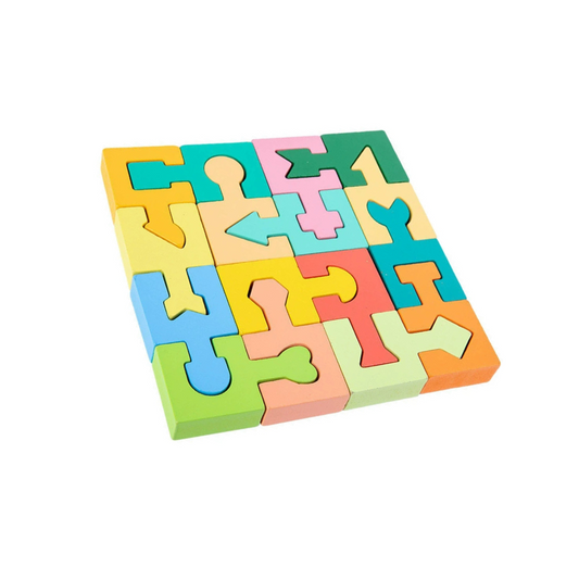 Puzzelplay | Kleuren En Vormen Herkennen - Montessori Houten Puzzel