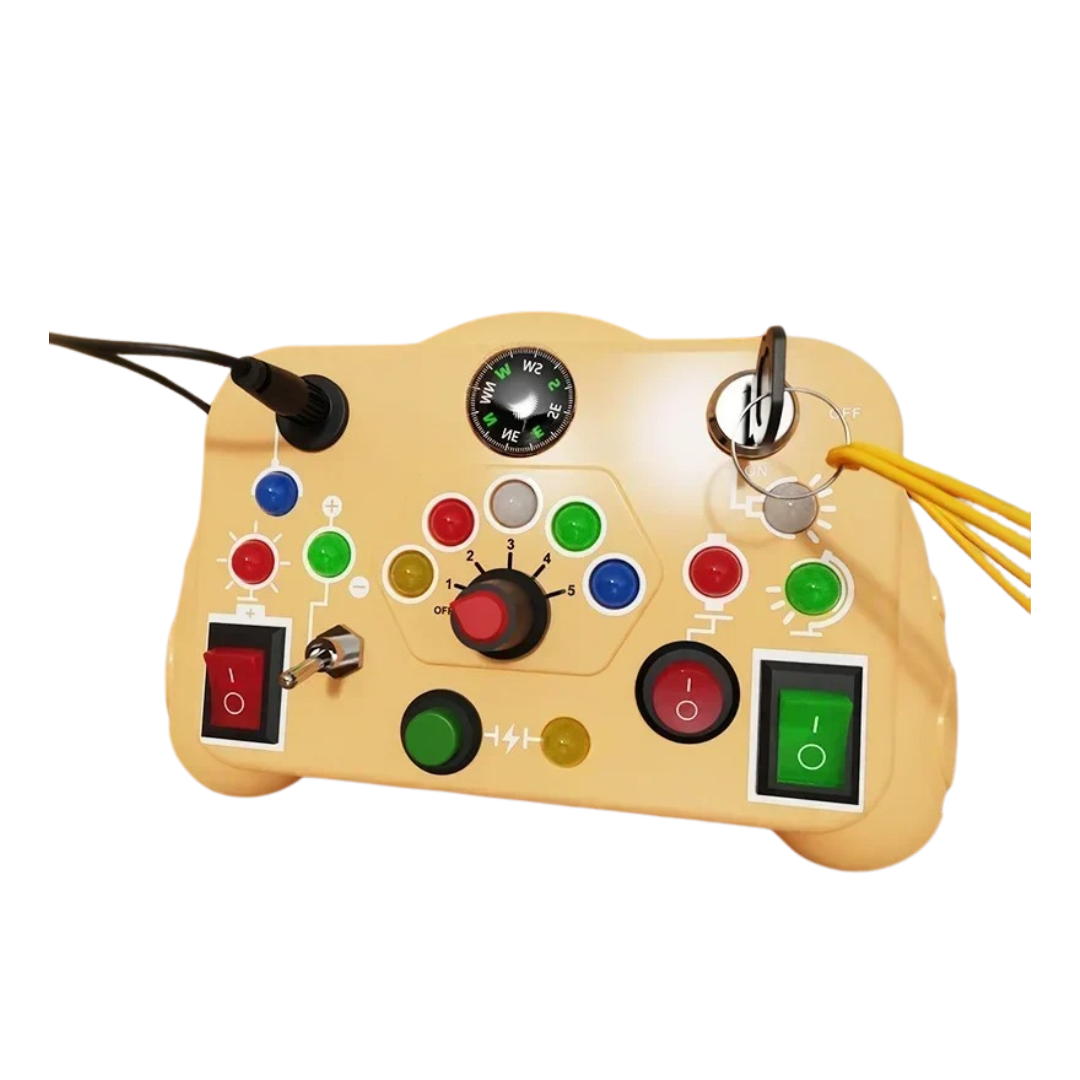 Busyboard  | Ontdek Schakelaars En Lichtjes - Montessori Speelbord
