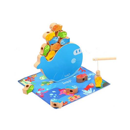 Seastack | Visjes Vangen En Balanceren - Houten Evenwichtsspel