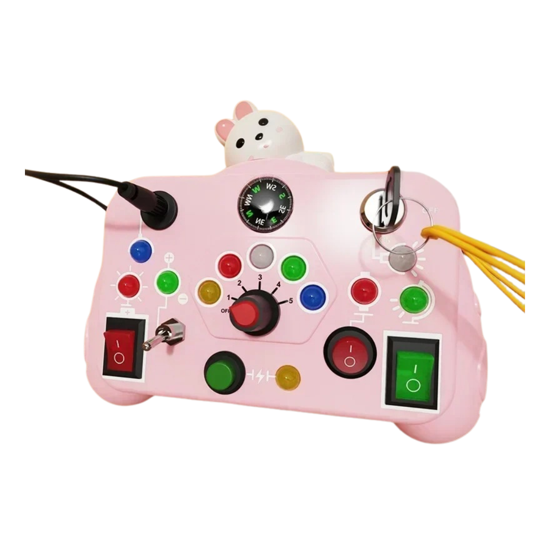 Busyboard  | Ontdek Schakelaars En Lichtjes - Montessori Speelbord