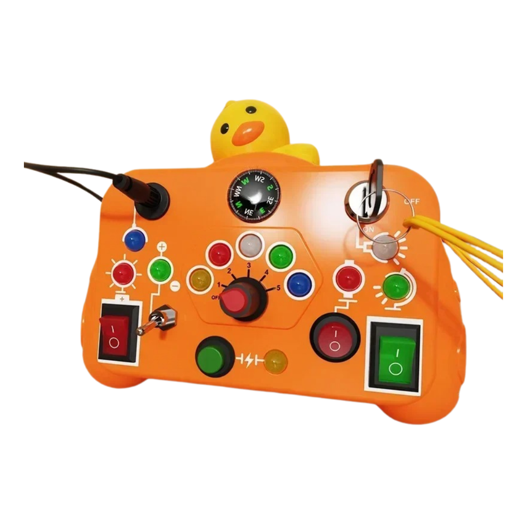 Busyboard  | Ontdek Schakelaars En Lichtjes - Montessori Speelbord