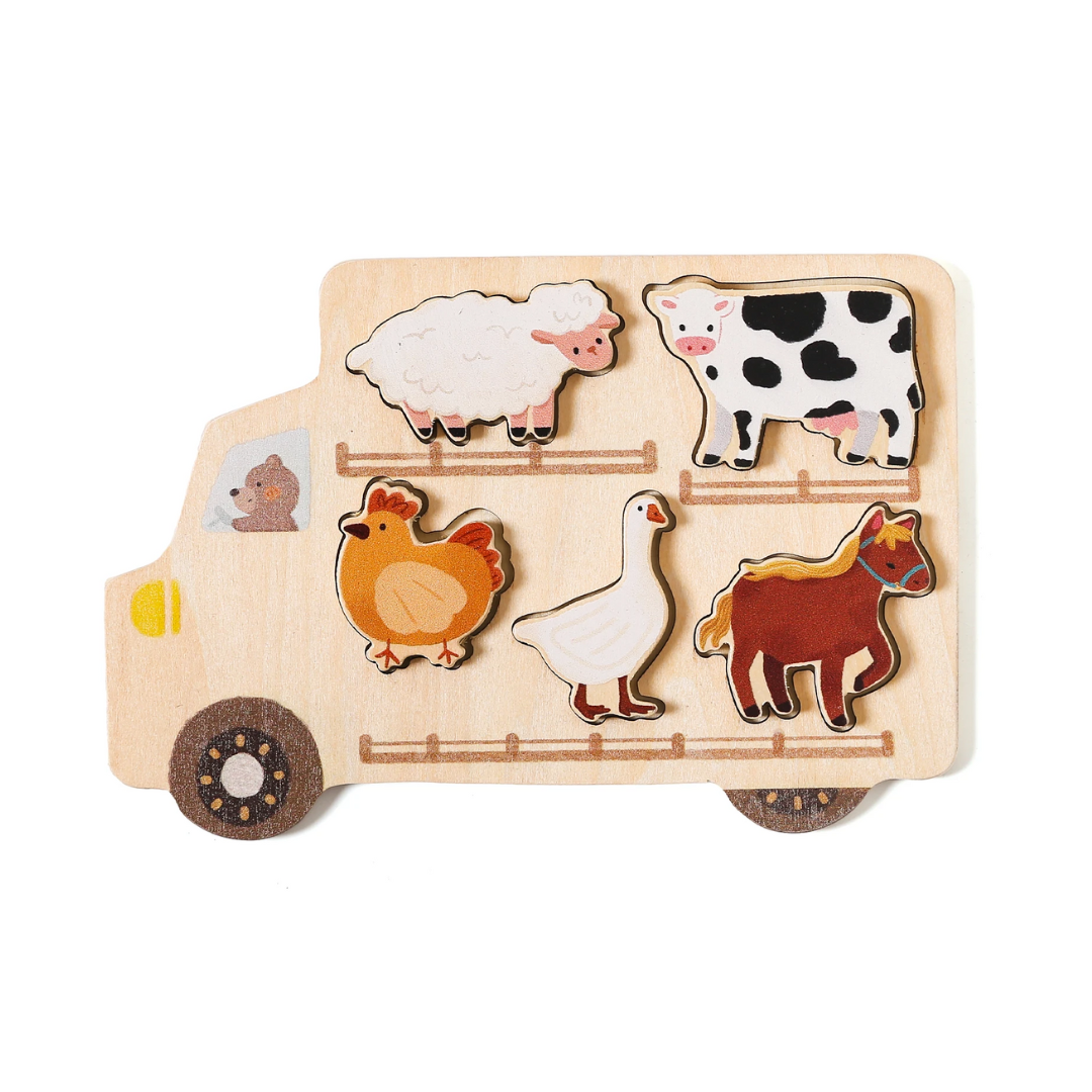 Puzzlecars | Ontdek En Leer Met Puzzelstukken - Houten Puzzel