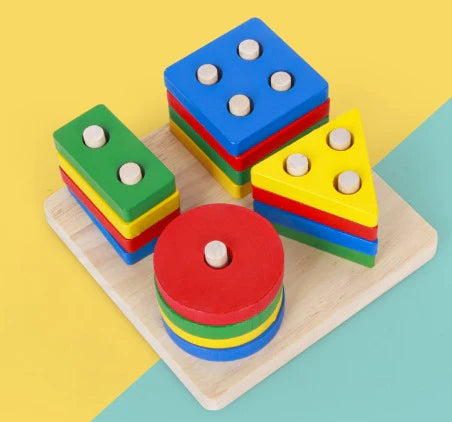 Colorstacks | Speels Leren Over Vormen En Kleuren - Montessori Geometrische Puzzel