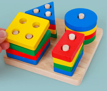Colorstacks | Speels Leren Over Vormen En Kleuren - Montessori Geometrische Puzzel