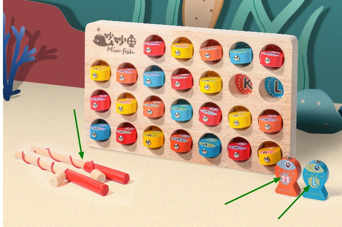 Catchwords | Leer Letters En Woorden - Houten Magnetische Visspel